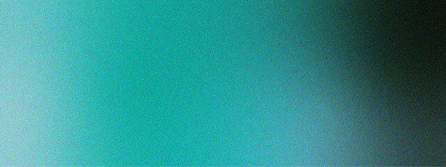 Leinwandbilder - Abstract textured background in turquoise blue with vignette. Grainy green blue gradient background glowing light noise texture. light to dark ocean green smooth noise texture
