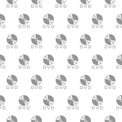 Sticker - CD or DVD disk icon isolated seamless pattern on white background