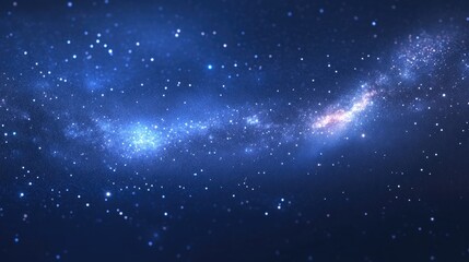 Poster - Night sky and Milky Way depicted in a 3D cartoon rendering showcasing a beautiful starry outer space background