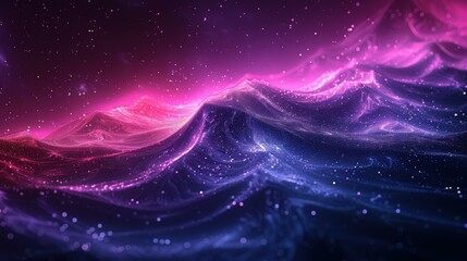 Wall Mural - Abstract Purple and Pink Glowing Background with Bokeh