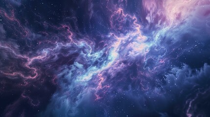 Wall Mural - Cosmic Nebula Background, Galaxy Stars, Space Art