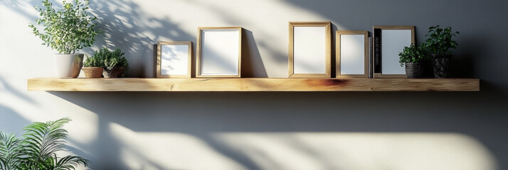 Sticker - Wooden Shelf Decor.