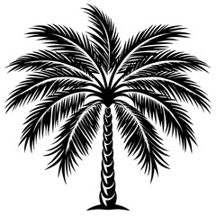 Wall Mural - date palm clip art silhouette 