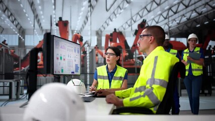 Wall Mural - Men In Automotive Car Factory