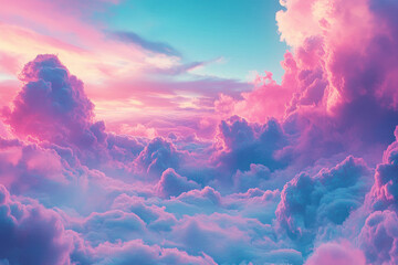 Wall Mural - Pink Sky Cloudscape.