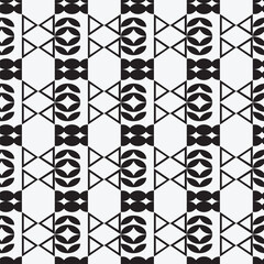 Wall Mural - Vector modern seamless geometry pattern , black and white abstract background ,wallpaper print, monochrome retro texture, hipster fashion design