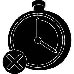 Canvas Print - Cancel Time Icon