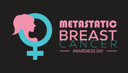 Metastatic Breast Cancer Awareness Day is observed every year on October. Medical Healthcare Awareness concept. background, placard, banner template Vector illustration design.