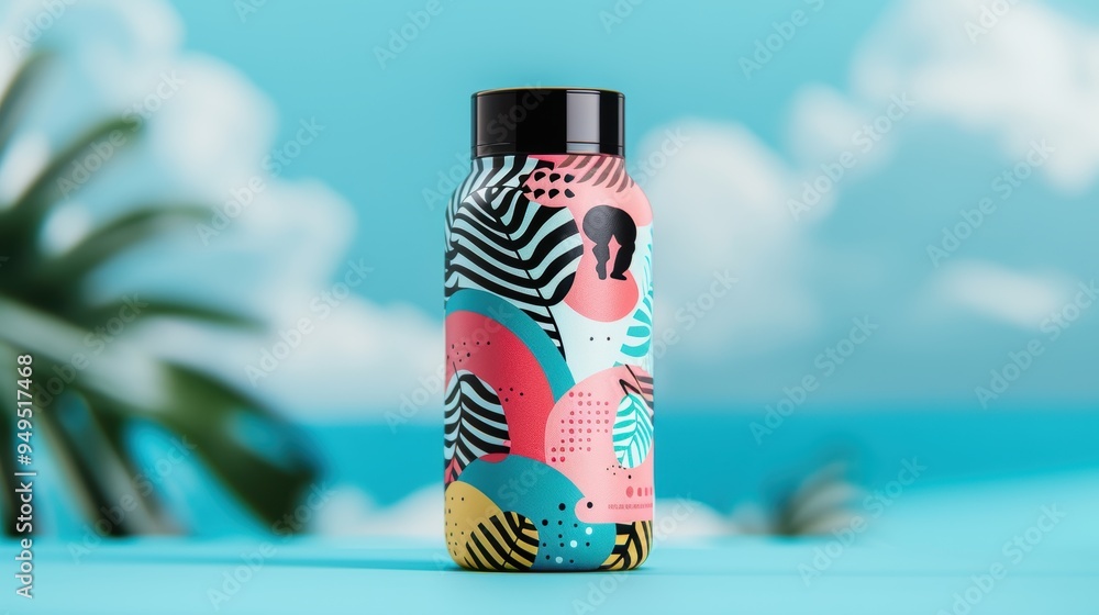 A bold and colorful packaging design for a bottle of protein powder ...