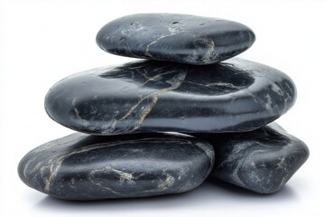 Wall Mural - Black Spa Rocks Isolated