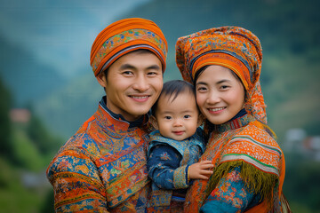 Wall Mural - Hmong Family