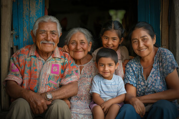 Canvas Print - Mexican Family Portrait