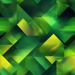 Wall Mural - Vibrant green abstract geometric design with lines and shapes.