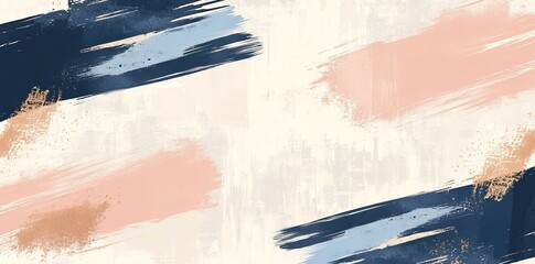 Wall Mural - A painting with blue and pink brush strokes on a white background