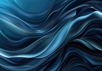 Poster - Abstract Blue Waves