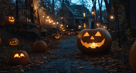 Wall Mural - Night of the Jack-o'-Lanterns