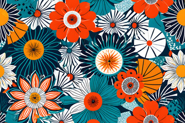 Wall Mural - seamless floral pattern