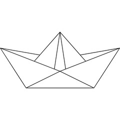 Poster - Origami Boat Icon