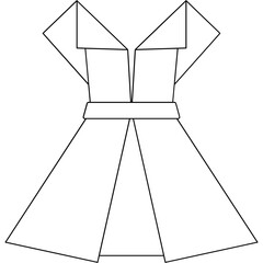 Poster - Origami Dress Icon