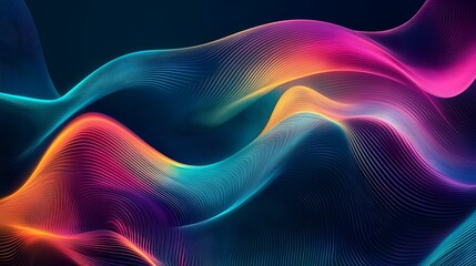 Wall Mural - Abstract colorful wave background for design