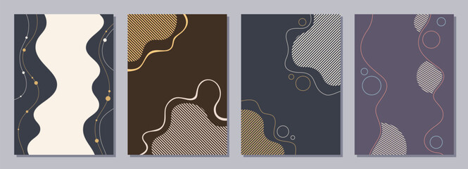 Wall Mural - set of flyers, posters, banners, placards, brochure design templates a6 size. graphic design templat