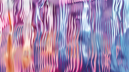 Wall Mural - Abstract wavy light patterns in pink, orange, and yellow with a reflective surface. Background, wallpaper