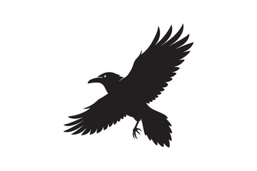 Wall Mural - Crow silhouette vector illustration