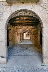 Poster - A street of San Lorenzello, a village in Campania, Italy.