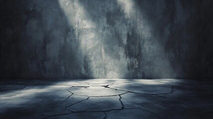 Wall Mural - Cracked Concrete Floor with Light