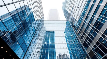 Modern business city office skyscraper building, glass, metal isolate on transparency background PNG