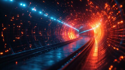 Wall Mural - Neon Tunnel