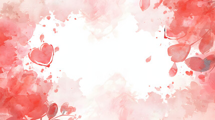 Sticker - Valentines Day Frame White Background watercolor