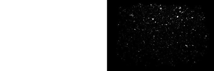 Canvas Print - PNG Abstract white particles on black