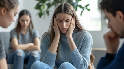 Wall Mural - Mental Health Disorders and Their Impact. The prevalence of mental health disorders, including depression and anxiety, and their effects on overall health and society.