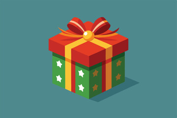 unique christmas gift box vector illustration 