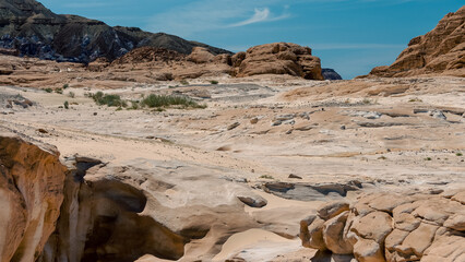 Wall Mural - rocky mountains in the desert in Egypt