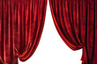 © Oksana - Red open curtain isolated on transparent background