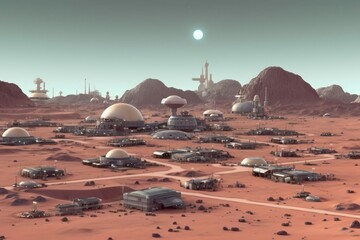 mars colony: a futuristic city on the red planet