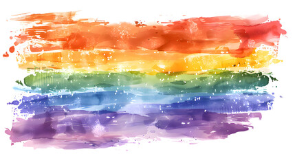 Canvas Print - Hand drawn colored sketch LGBTQ flag  isolated on transparent background