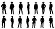 © Ben Kuang - Silhouettes of cowboys in various poses, showcasing the essence of the Wild West.