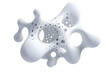 © Oksana - White Organic metaball shape 3d illustration isolated on transparent background