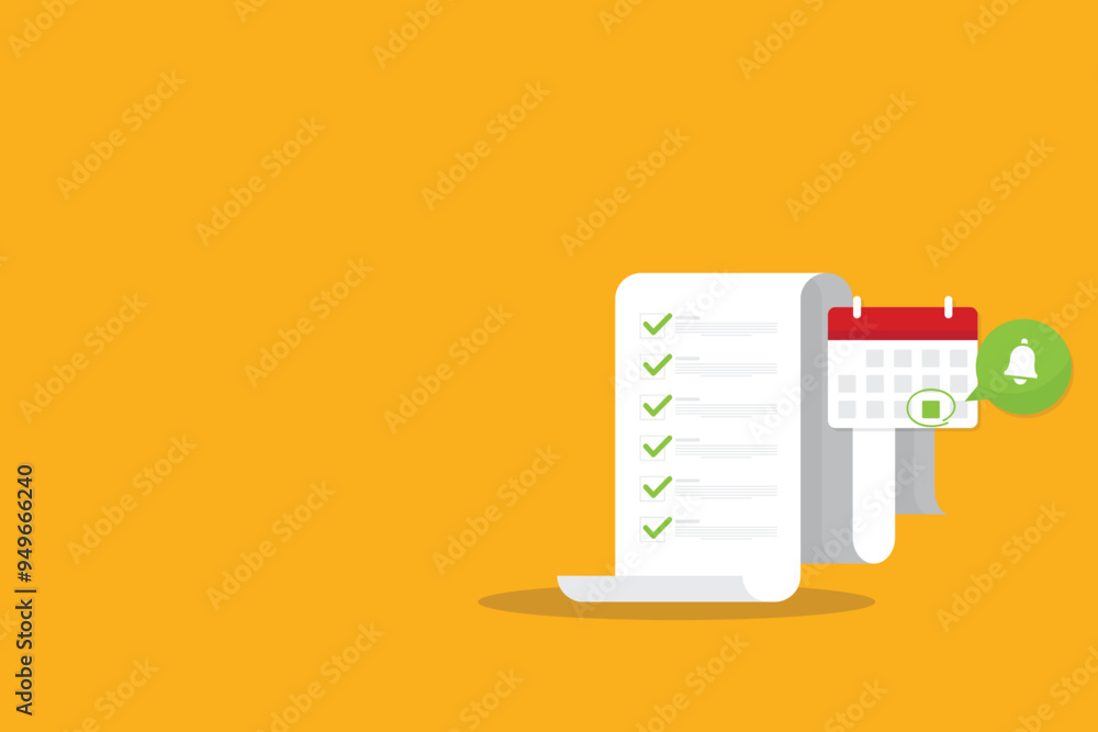 Check List Over Check list document and calendar , paper check list and to do list with ...
