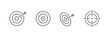 © Passatic - Target aim sign. Goal vector set. Bulls eye icon isolated.