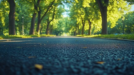 Poster - Road and trees background in city park : Generative AI
