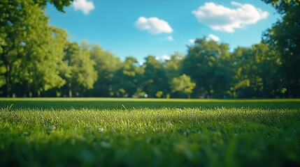 Aufkleber - Beautiful parks green meadows and blue sky : Generative AI