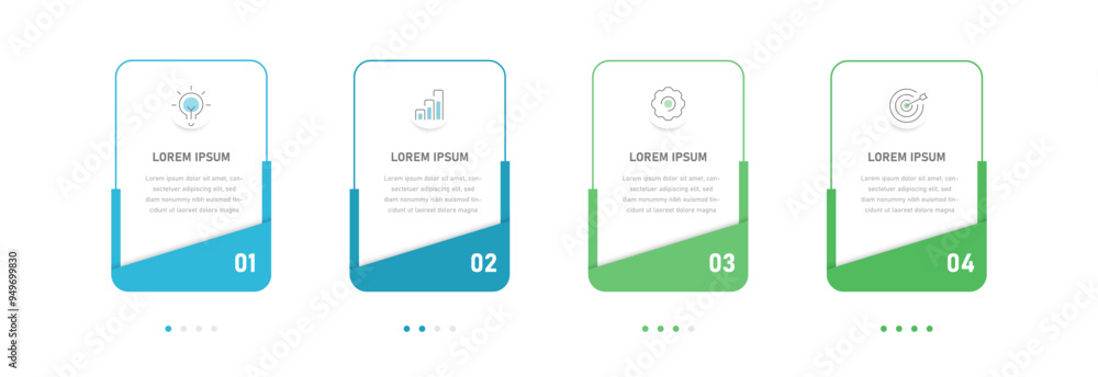 Rectangular flowchart for presentations. Modern infographics reflecting ...