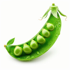 Wall Mural - pea isolated on white background