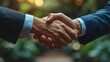 © Sunny - Businessmen Shaking Hands in a Professional Setting with Colleagues Applauding in the Background, Captured with Natural Lighting and Low Angle for a Dynamic Corporate Scene