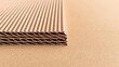 © Jayda_ArtistryHub - Cross-sectional view of corrugated cardboard, highlighting fluting structure, Corrugated cardboard structure, Material science in packaging