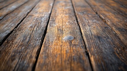 Aufkleber - Close up of rustic wooden plank floor aged by the passage of time placed in vertical format with a very marked texture : Generative AI